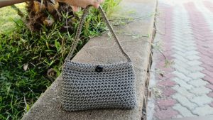 crochet baguette bag